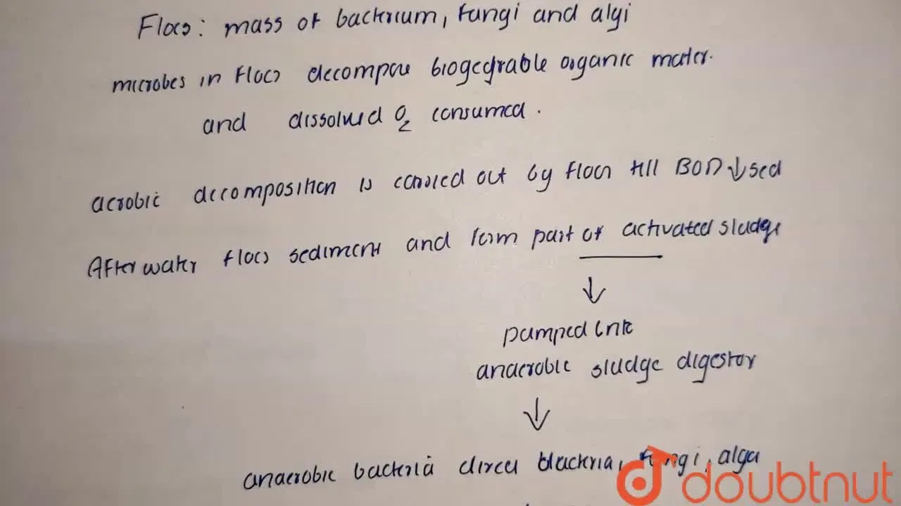 [Malayalam Solution] In sewage treatment flocs play a major role. St