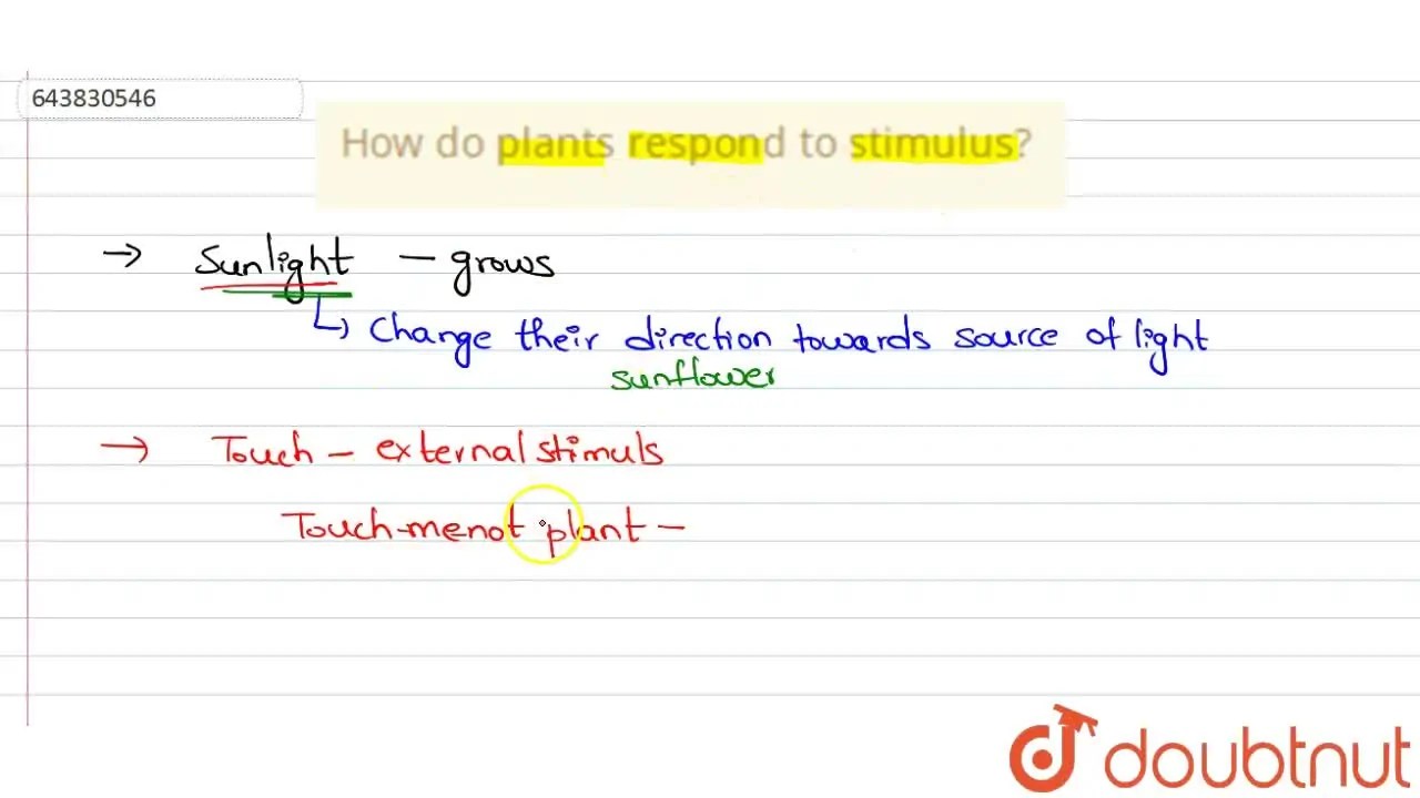 [Telugu Solution] How do plants respond to stimulus?