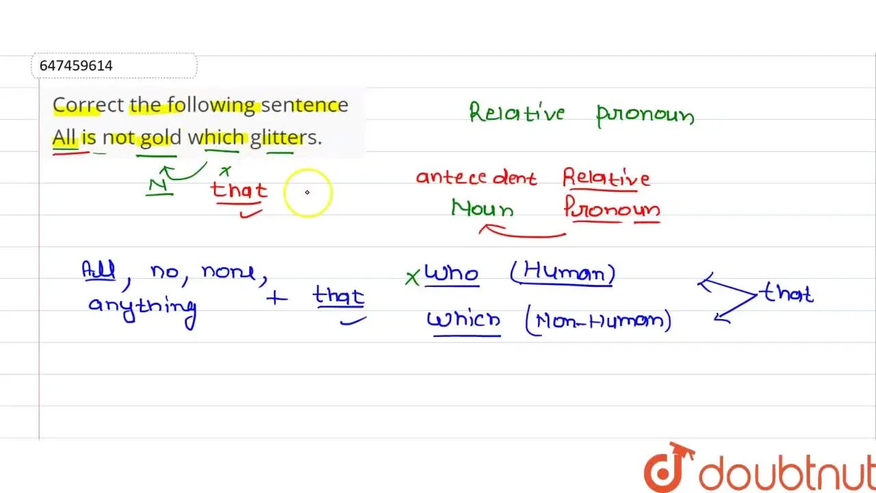 Correct the following sentence All is not gold which glitters.