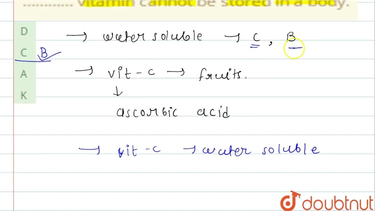[Gujrati] ………… vitamin cannot be stored in a body.