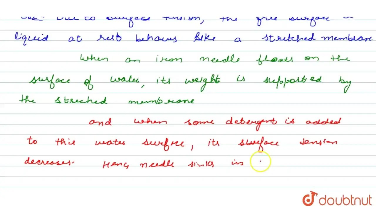 [Punjabi] Why is it that a needle may float on clear water but will si