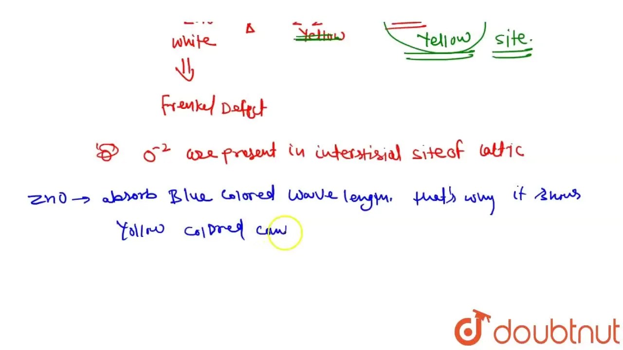 Zinc oxide is white but it turns yellow on heating . Explain.