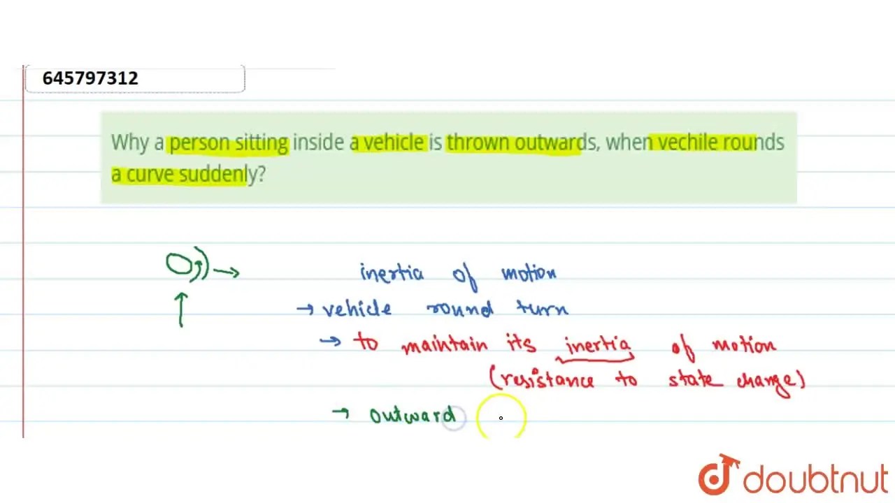 [Punjabi] Why a person sitting inside a vehicle is thrown outwards, wh