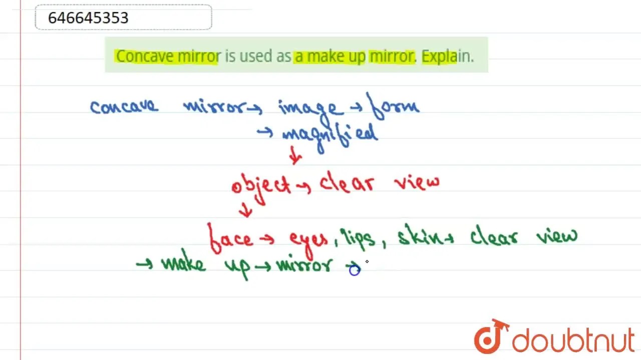 [Punjabi] Concave mirror is used as a make up mirror. Explain.