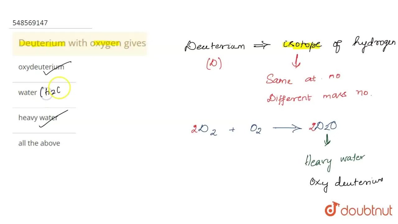 [Tamil] Deuterium with oxygen gives