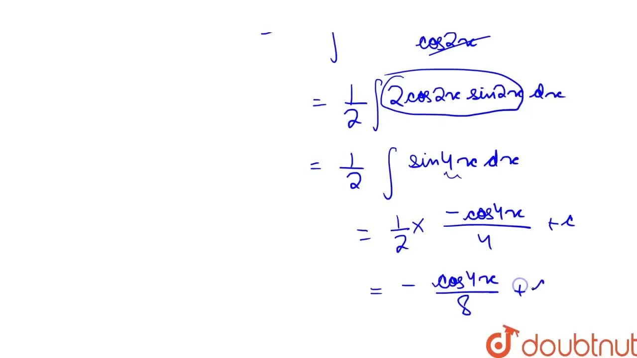 int(1+cos 4x)/(cotxtanx)dx=