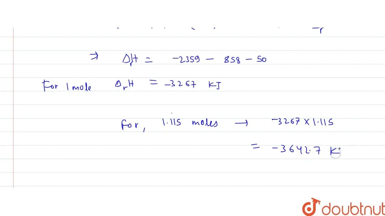 Calculate the amount of heat evolved during the complete combustion o