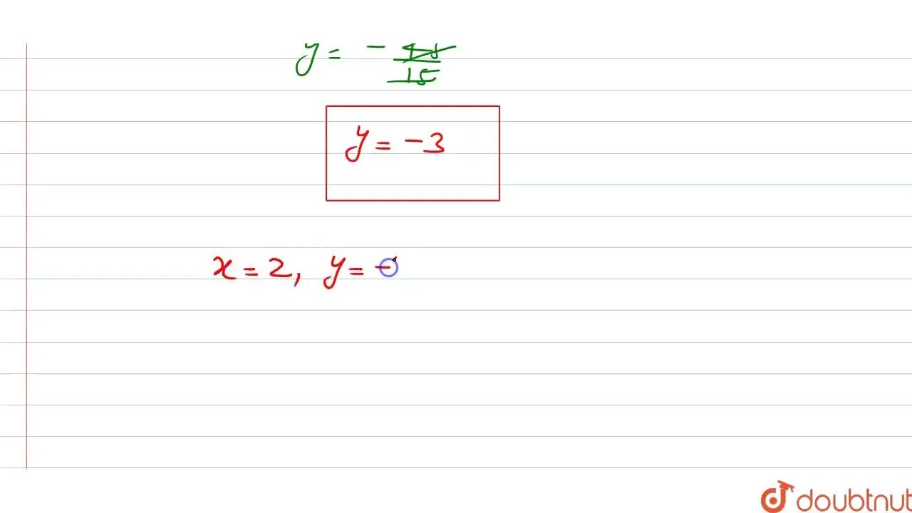 निम्नलिखित रैखिक समीकरण युग्म को हल करें। 11x+15y+23=0,7x2y20=0.