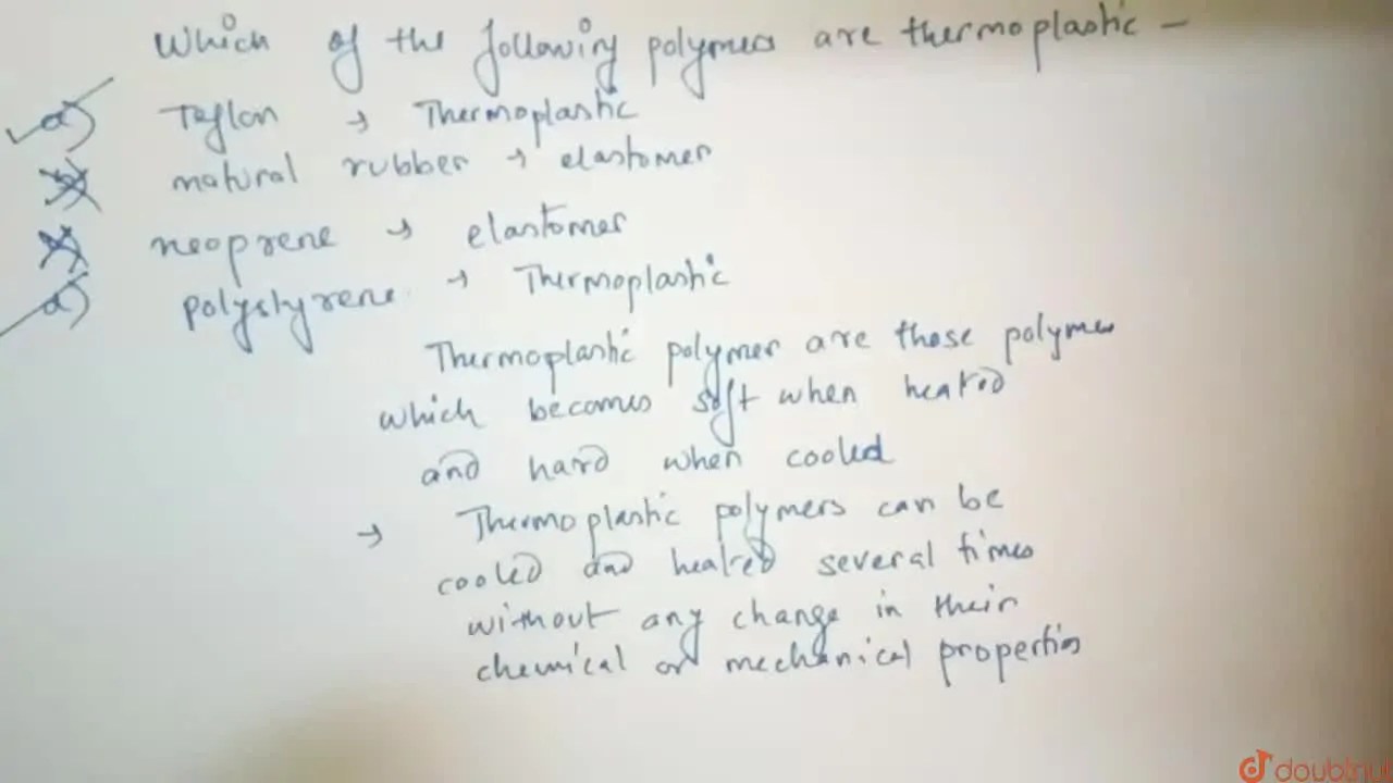 [Bengali] Which of the following polymers are thermoplastic