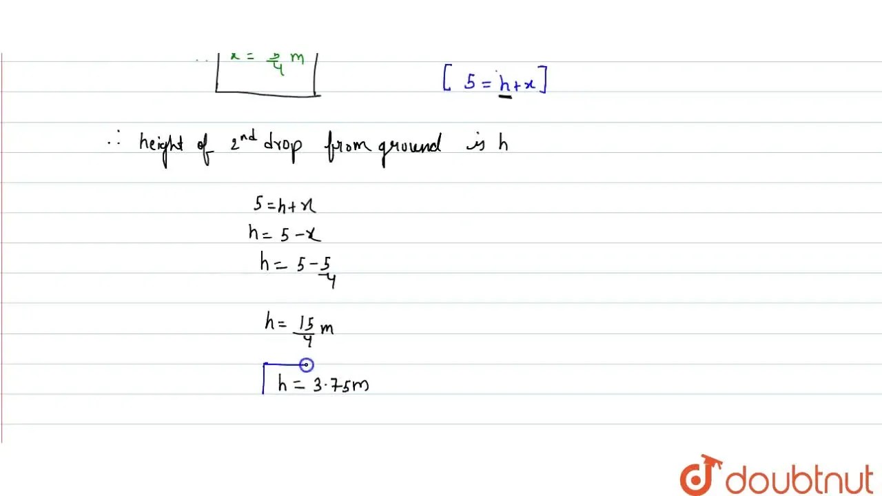 Water drops fall at regular intervals from a tap 5 m above the ground.