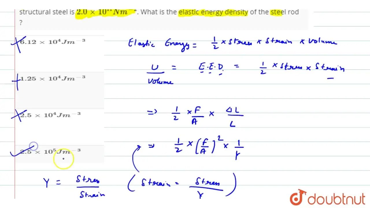 A structural steel rod has a radius r(=10 mm) and a length l(=1 m). Wh
