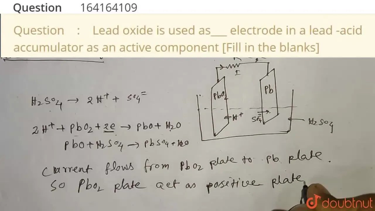 [Bengali] Lead oxide is used as electrode in a lead acid accumulator