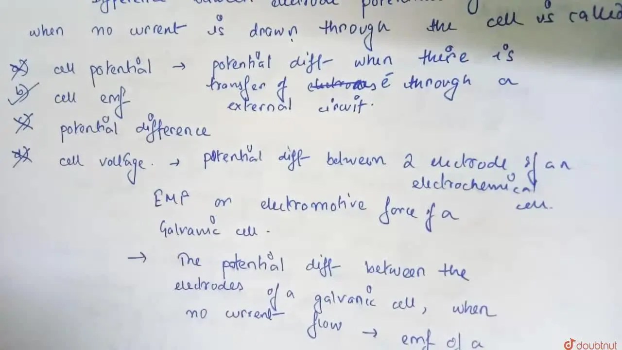 [Bengali] Difference between electrode potentials of 2 electrodes when