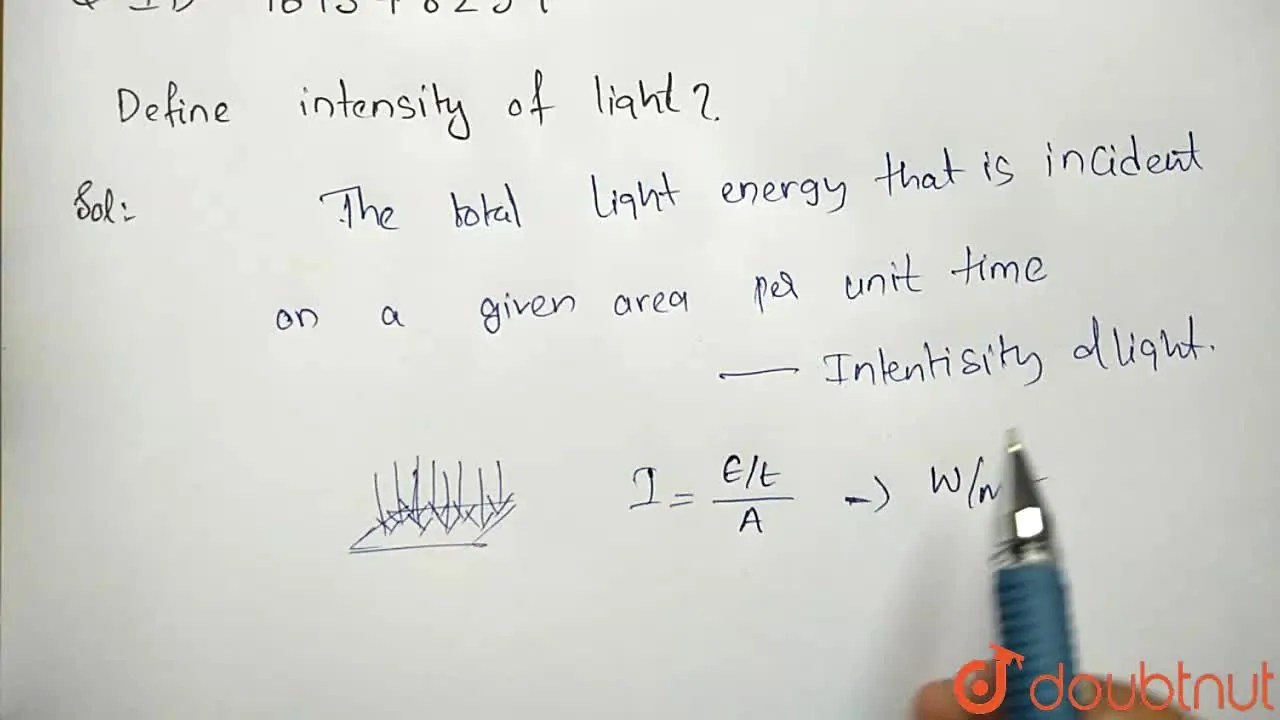[Telugu] Define intensity of light.