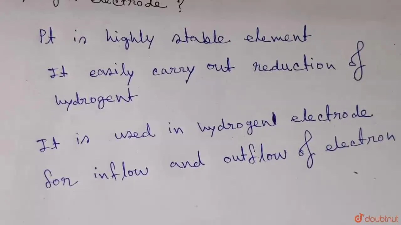 [Bengali] What is the use of platinum foil in the hydrogen electrode?