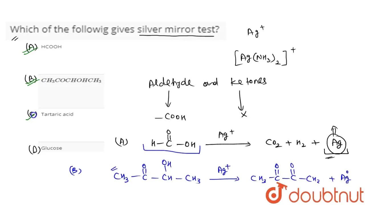 Which of the followig gives silver mirror test?