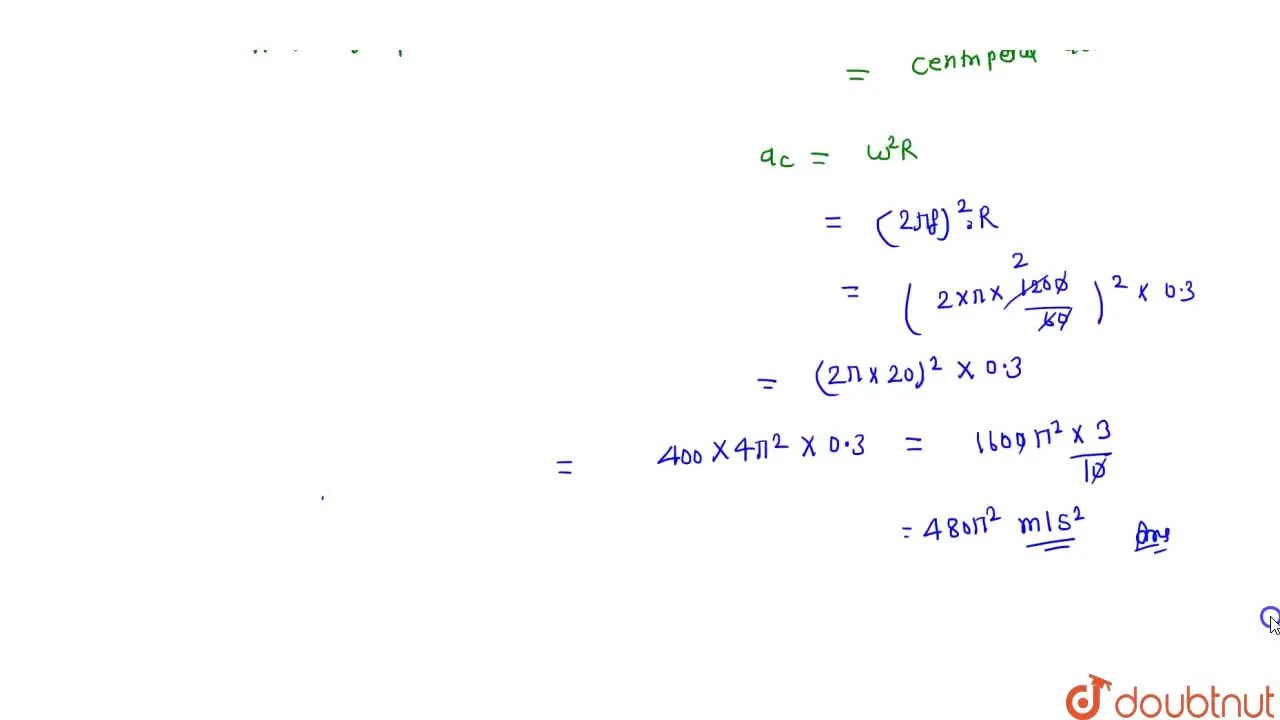 An electric fan has blades of length 30 cm as measured from the axis o