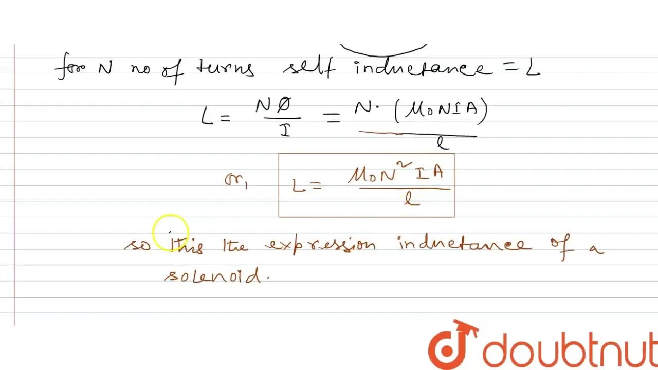 [Bengali] Establish an expression for selfinductance of solenoid.