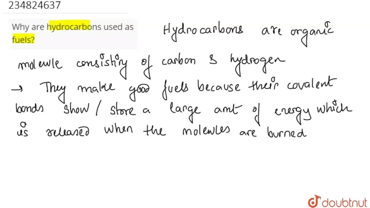 [Bengali] Why are hydrocarbons used as fuels?