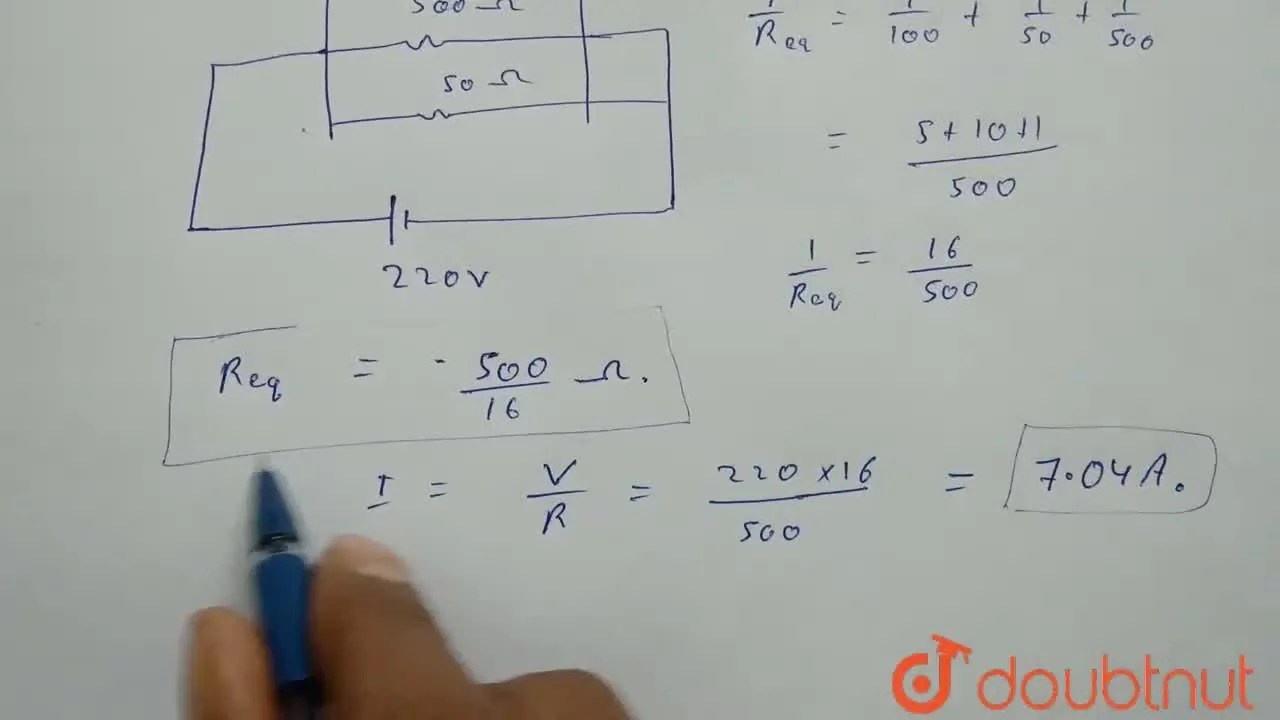 An electric lamp of 100 Omega, a toaster of resistance 50 Omega and a