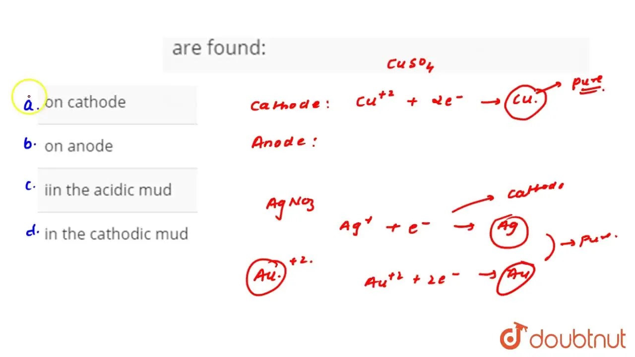 In the elctrolysis refinin of copper, Ag and Au are found