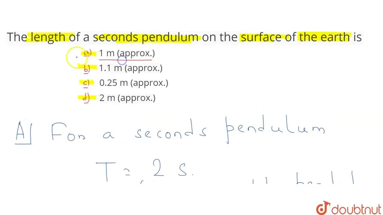 [Bengali] The length of a seconds pendulum on the surface of the earth