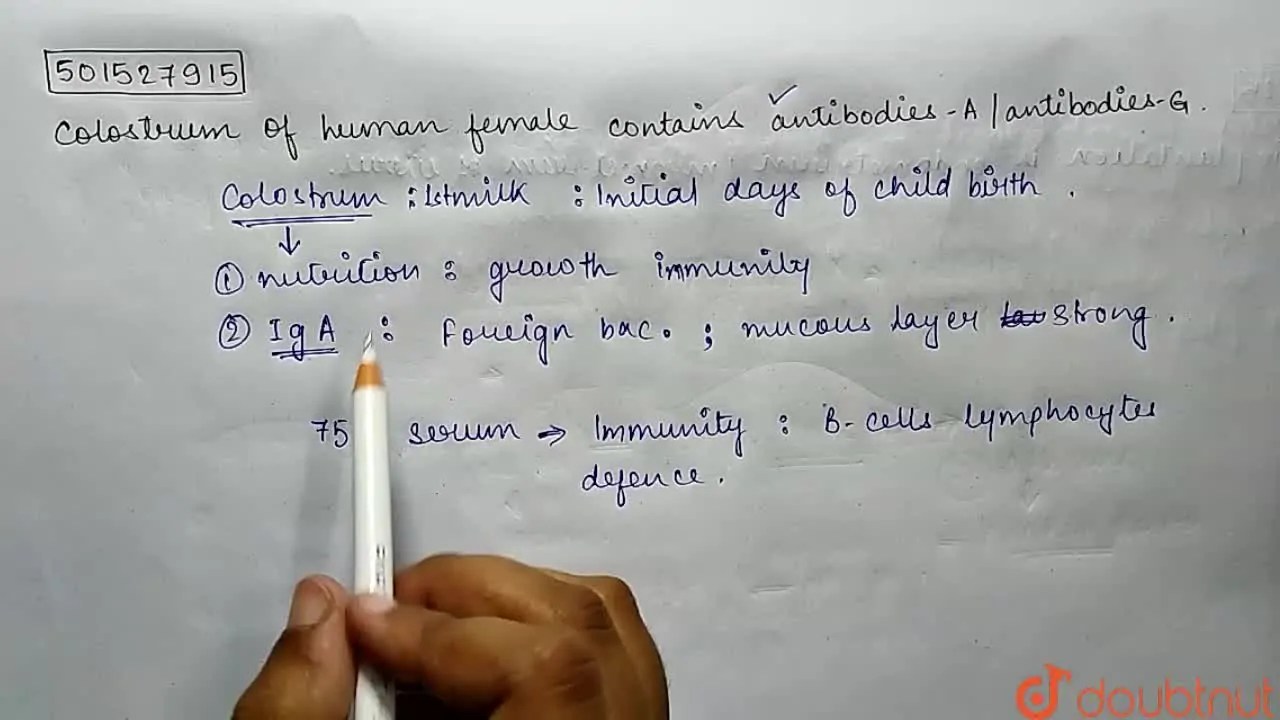 Colostrum of human female contains antibodiesA/antibodiesG