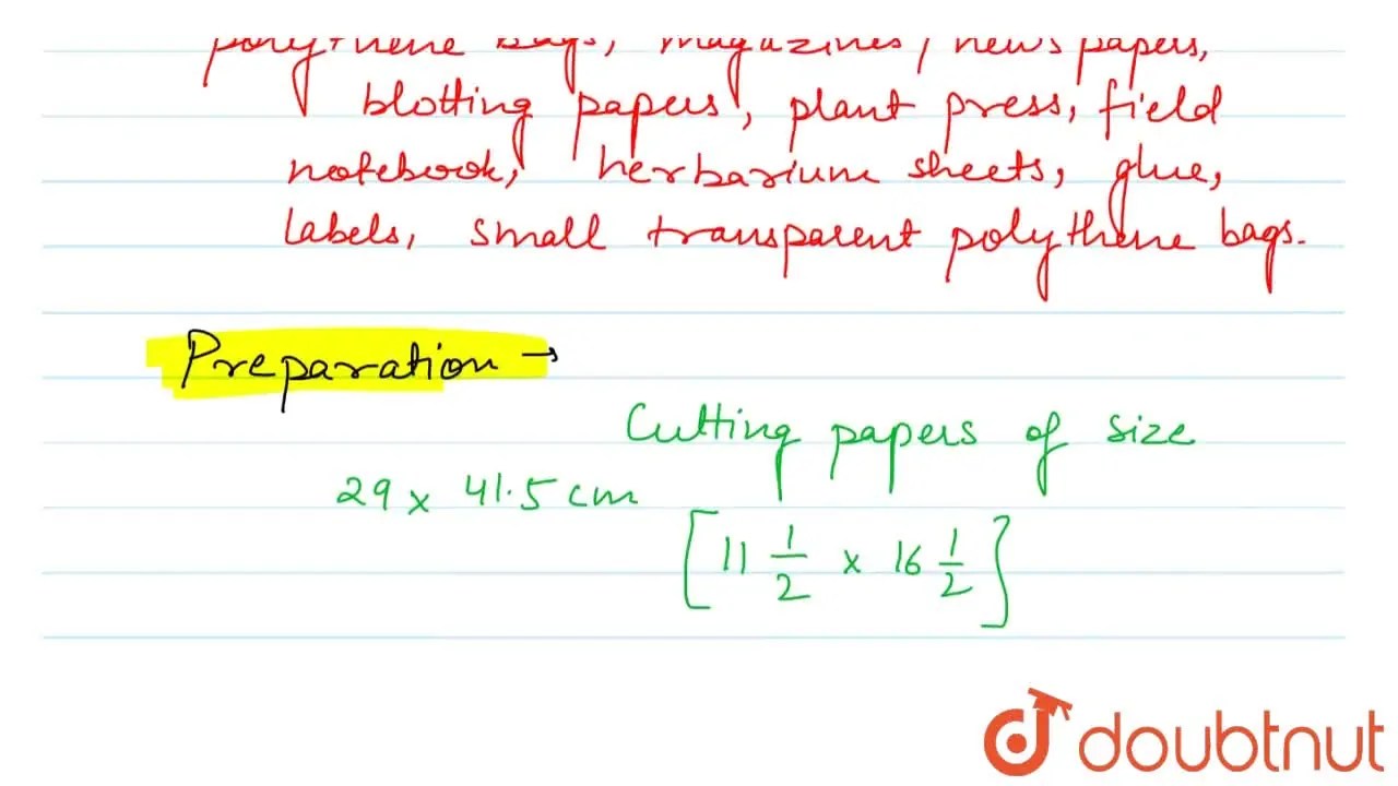 How do you prepare your own herbarium sheets? What are the different t