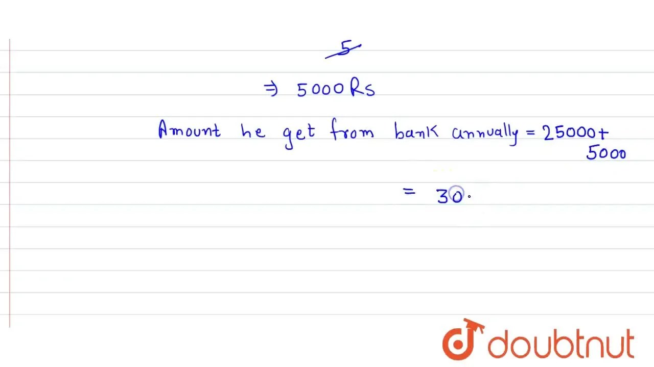 A person deposits Rs. 25000 in a firm who pays an interest at the ra