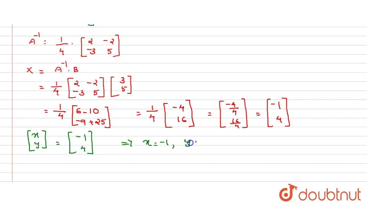 [Malayalam] Solve the following system of linear Equations,using mat