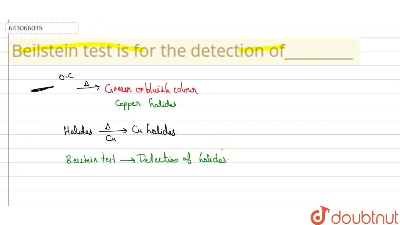 [Malayalam] Beilstein test is for the detection of