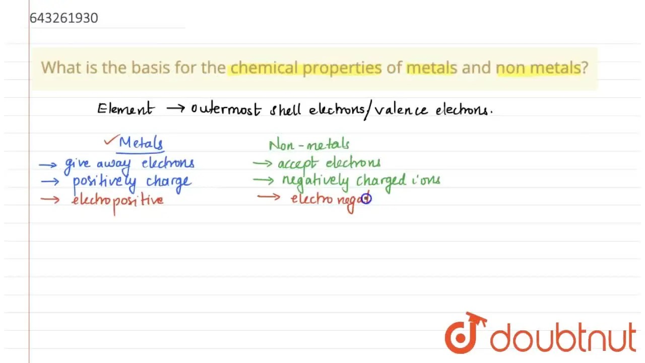 [Malayalam] What is the basis for the chemical properties of metals an