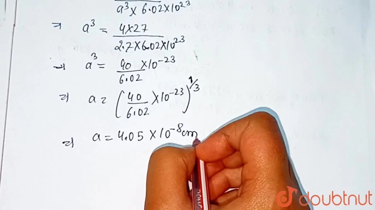 The density of aluminium (atomic mass = 27) is 2700 kg m^(3). If Al h