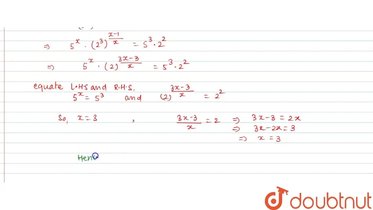 Solve for x 5^(x)root(x)(8^(x1))=500