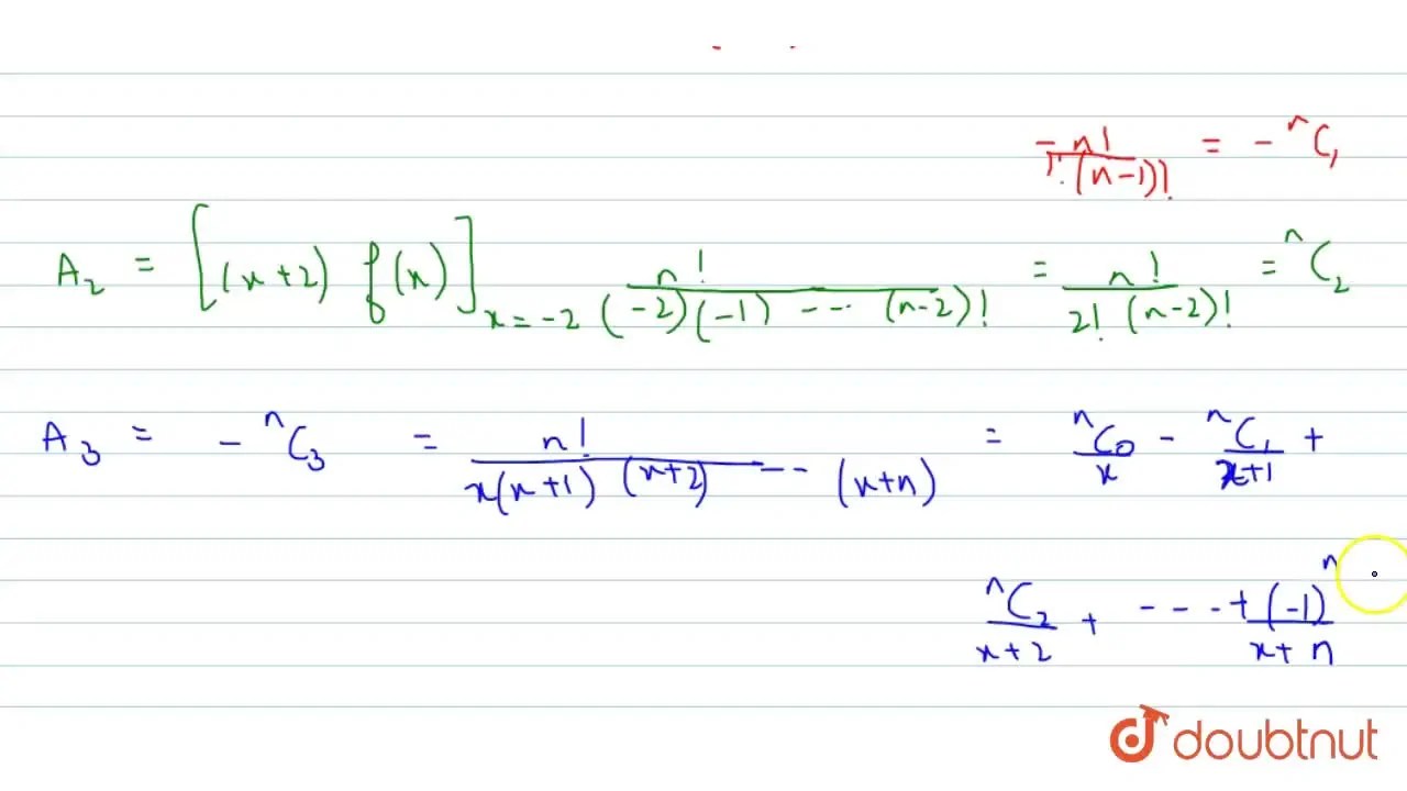 Prove that (^n C0)/x-(^n C0)/(x+1)+(^n C1)/(x+2)-+(-1)^n(^n Cn)/(x+n)=