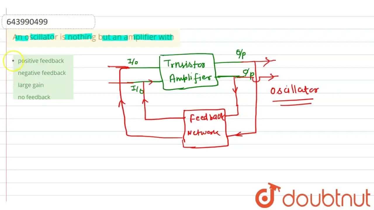 An oscillator is nothing but an amplifier with