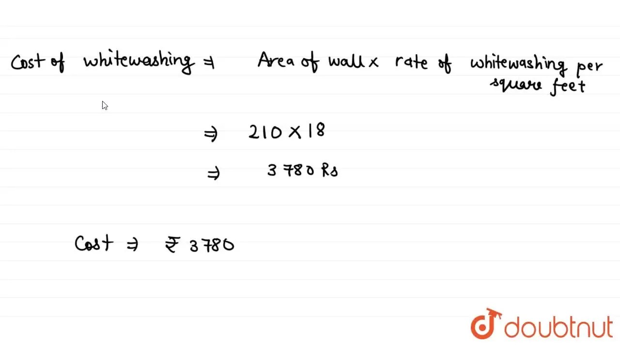Find the cost of whitewashing a wall measuring 21 feet by 10 feet at t