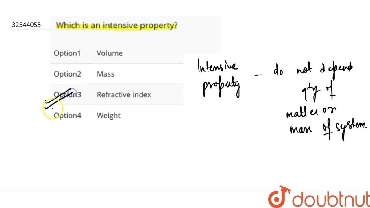 Which is an intensive property?