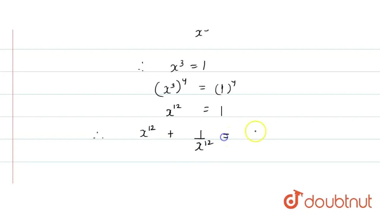 If x+ (1)/(x)= -1 find x^(12) + (1)/(x^(12))