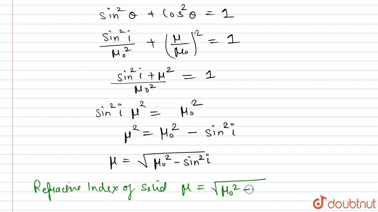 Pulfrich refractometer is used to measure the refractive index of soli