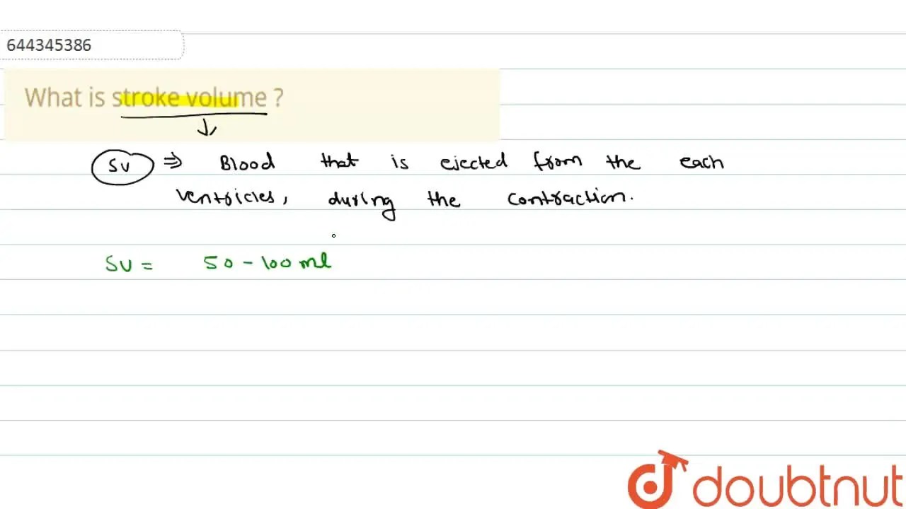 What is stroke volume