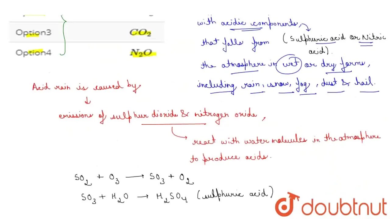 Acid rain occur due to atmosphere pollution of