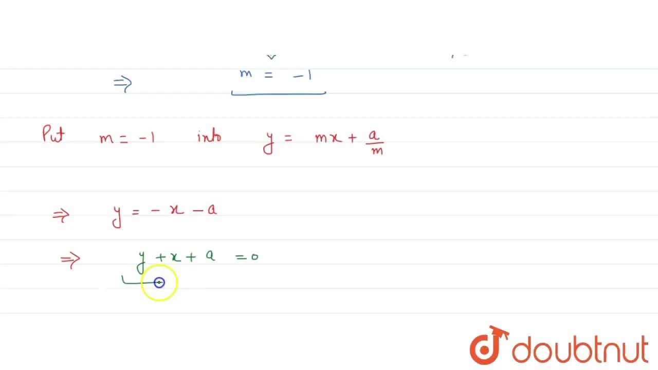Find the equation of the common tangent of y^2=4a x and x^2=4a y.