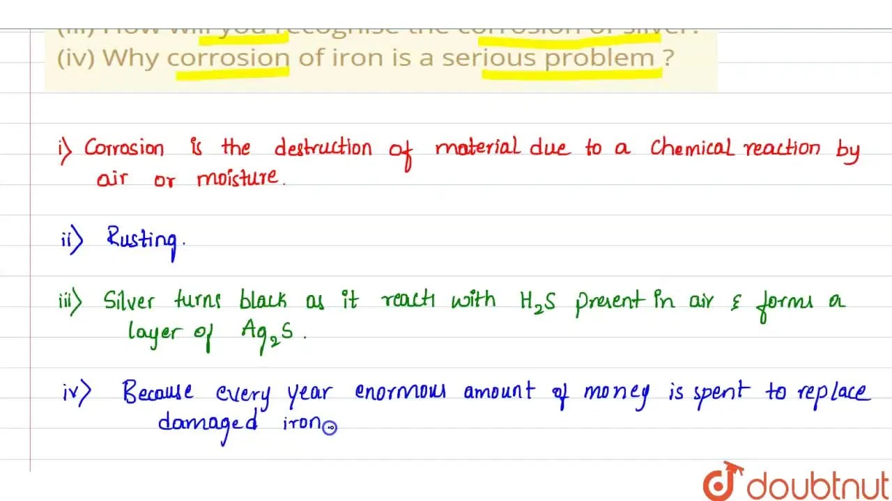 [Kannada] (i) Define corrosion . (ii) What is corrosion of iron call