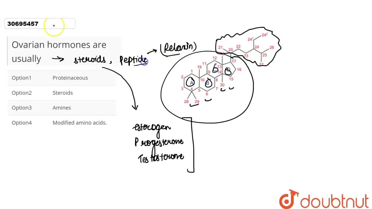 Ovarian hormones are usually
