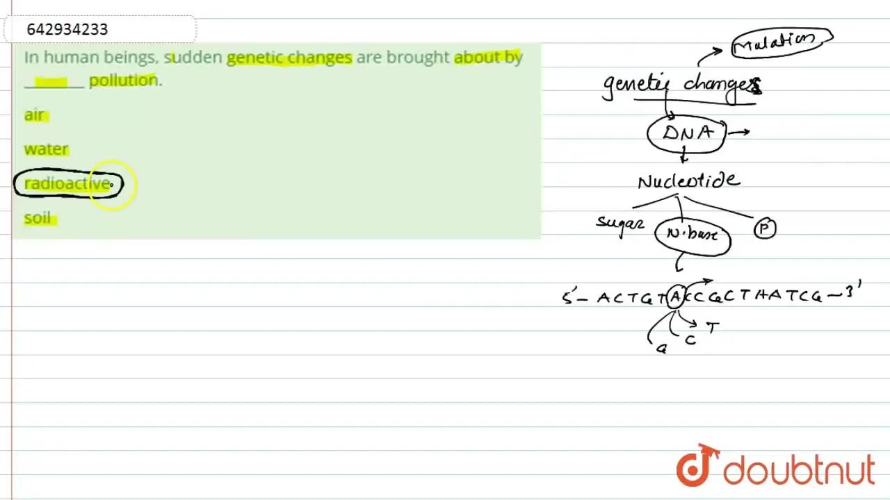 [Marathi Solution] In human beings, sudden changes are brought