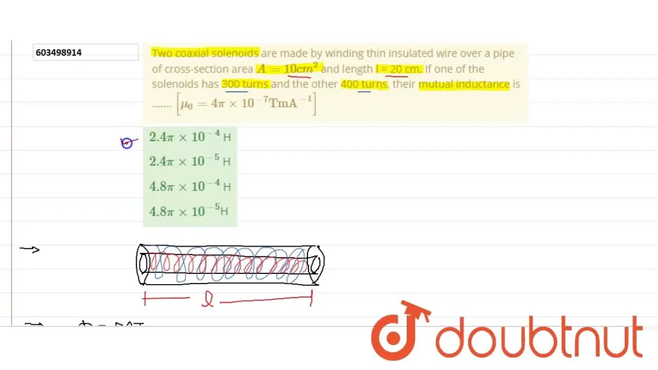 [Gujrati] Two coaxial solenoids are made by winding thin insulated wir