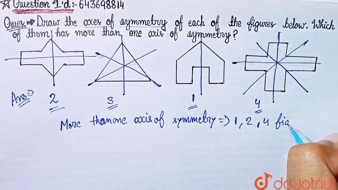 Draw the axis / axes of symmetry of each of the figures given below W