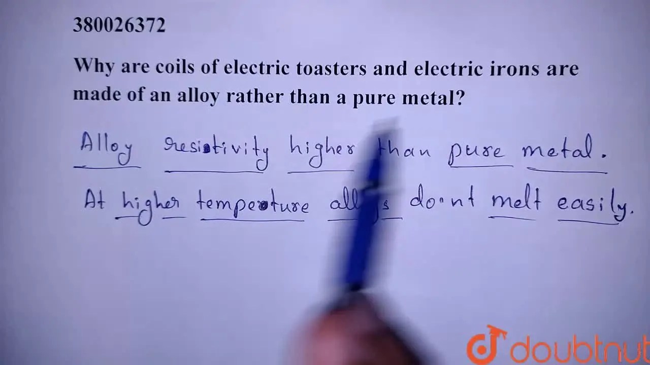 [Kannada] Why are coils of electric toasters and electric irons are ma