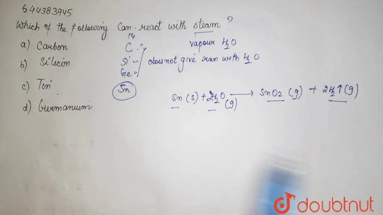 Which of the following can react with steam?